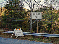 Hurricane Irene wiped out several bridges.