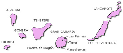 Map of the Canary Islands