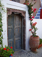 Entrance to a house in Oia.