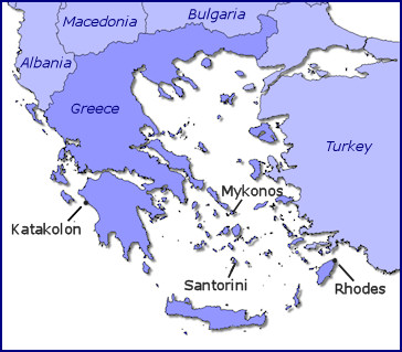 Map of the Greek Isles cruise
