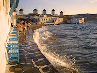 Little Venice offers one of the best views of sunset on the island.