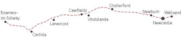 Map of Hadrian's Wall Path