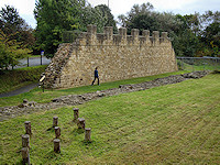 A restored section of the wall at Segedunum.