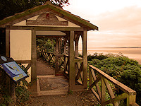 The end of Hadrian's Wall Path at Bowbess on Solway.