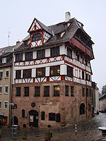 Albrecht Dürer's birthplace is an excellent example of medieval Nürnberg sandstone and timber architecture.