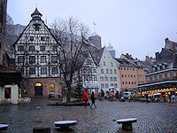 The Kaiserburg watches over a square in the Burgviertel.