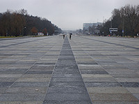 The Grosse Strasse was aligned with the Kaiserburg as a symbolic nod to the German First Reich.