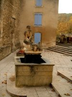 Another fountain near the town's church.