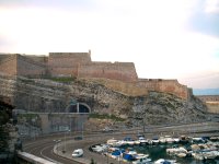 Fort St.-Nicholas with the highway burrowed underneath.