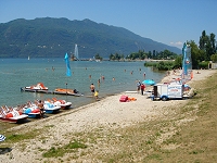 The beach at Aix=-les-Bains