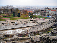There are two Roman theaters on Fourviere - the Grand Theater and the smaller Odeon.