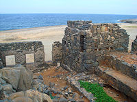 The Bushiribana gold mill used the wind from the sea to grind the ore.