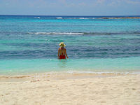 The water in Aruba is warm year round.