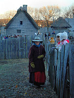 Historical interpreters were on hand to answer questions about the colonists' way of life.