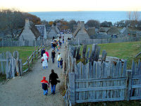 The English village at Plimoth Plantation.