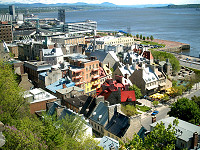 A view of the lower town from up top.