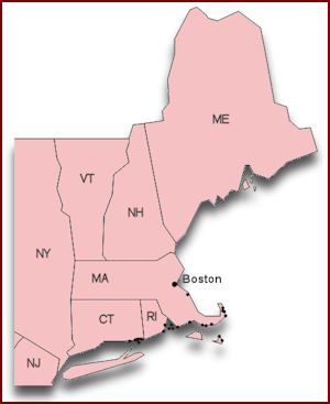 New England map