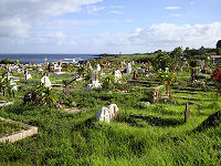 The Rapa Nui people traditionally practiced cremation of the dead.