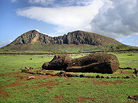 Most moai were created at the Rano Raraku quarry.